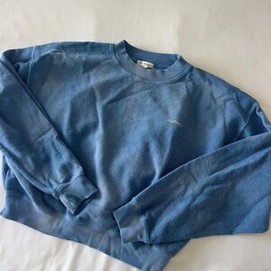 Madhappy Crewneck Sweatshirt Blue Terrycloth Logo Size S